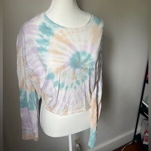Forever 21 Pastel Tie-Dye Long Sleeve Top